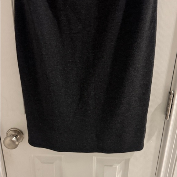 Caché Charcoal Vintage Dress w/ Layers of Ruffles at Neck - Picture 2 of 8